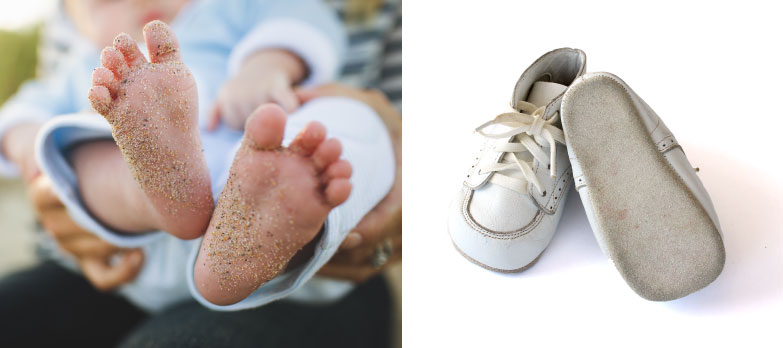 parent and child’s natural feet shape