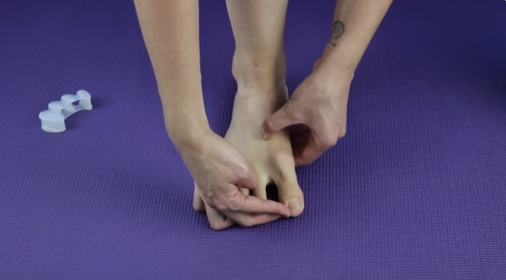 Bunion Exercise: massaging the adductor hallucis